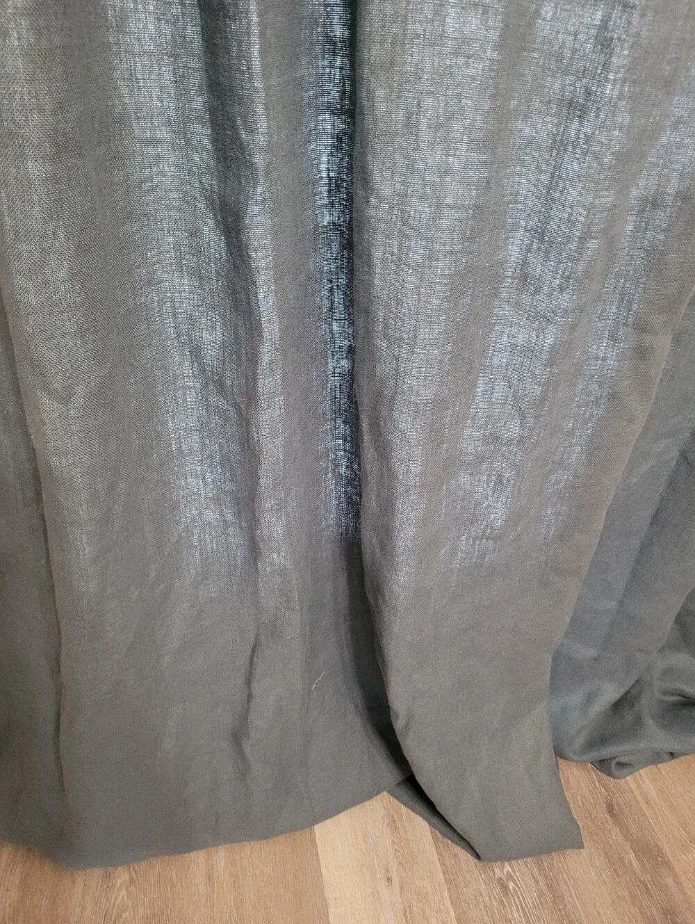 Restoration Hardware Belgian Linen Drapery  Pannels French Blue 50x96 Rod Pocket